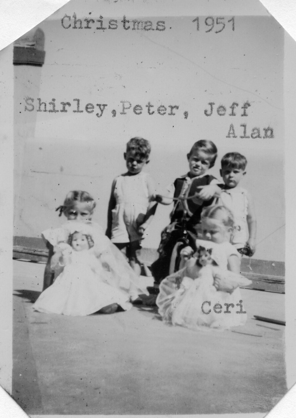 The lightkeepers' children at Christmas time, 1951