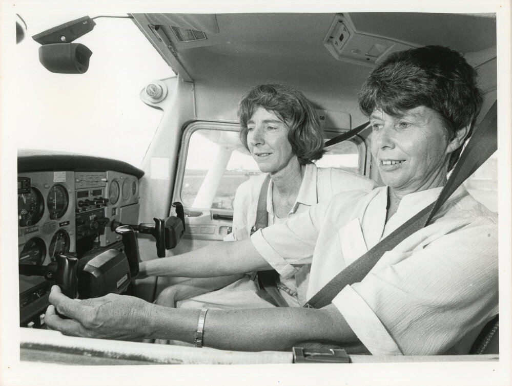 Aviators Mary O'Brian and Judy Riddel