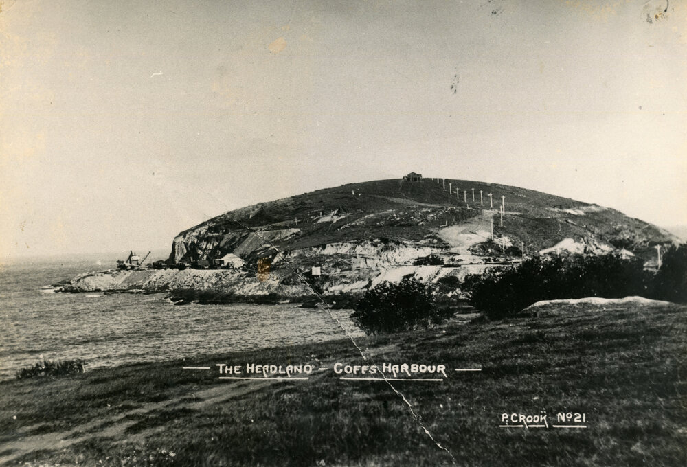 South Coffs Island with a power house, c.1915