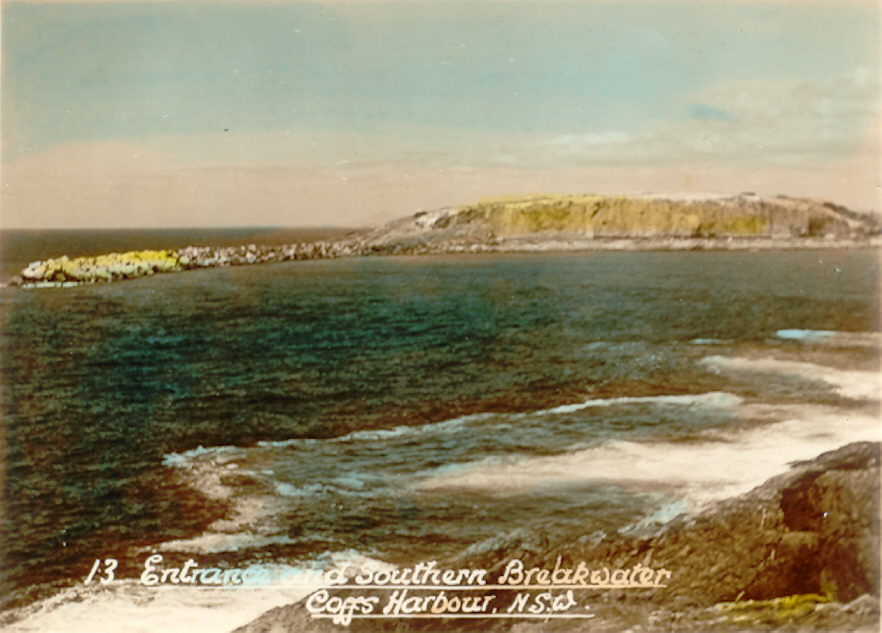 The southern and eastern breakwalls