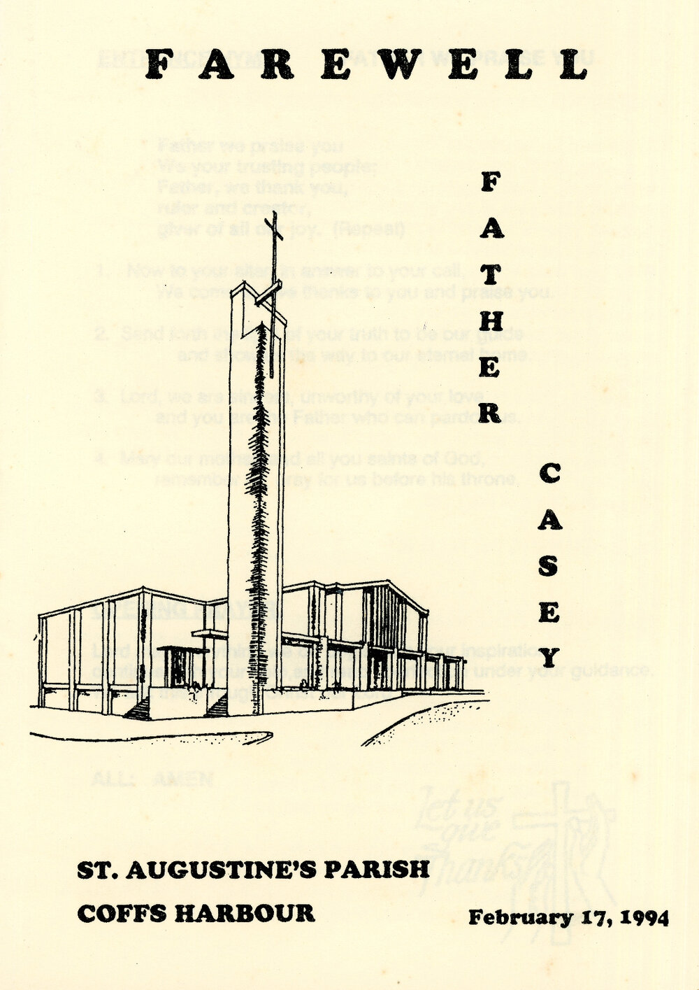 Farewell Father Casey, 17 February 1994