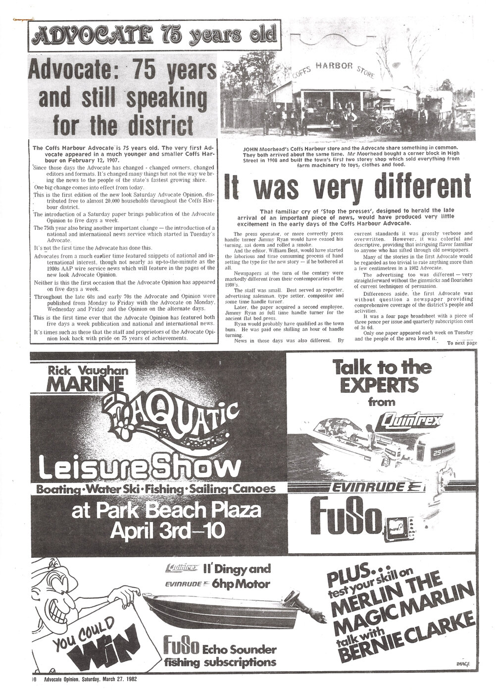 Advocate 75 years old, 27 March 1982