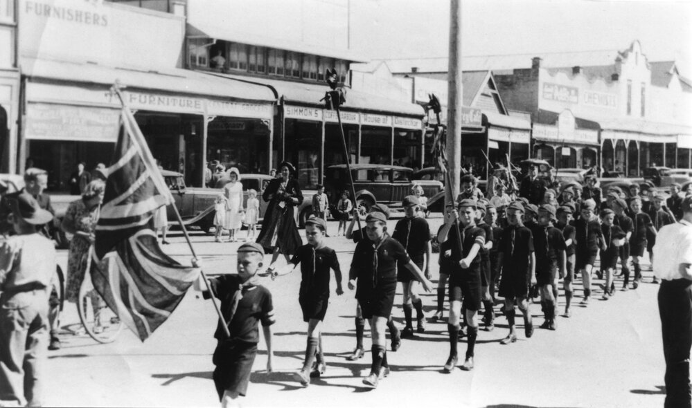 Cubs in the Anzac Day Parade, 1950