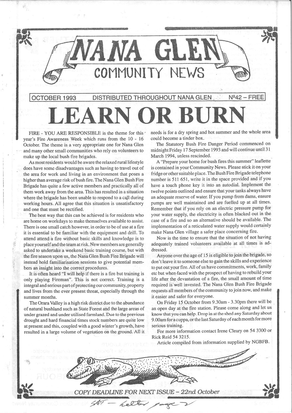 Nana Glen Community News 