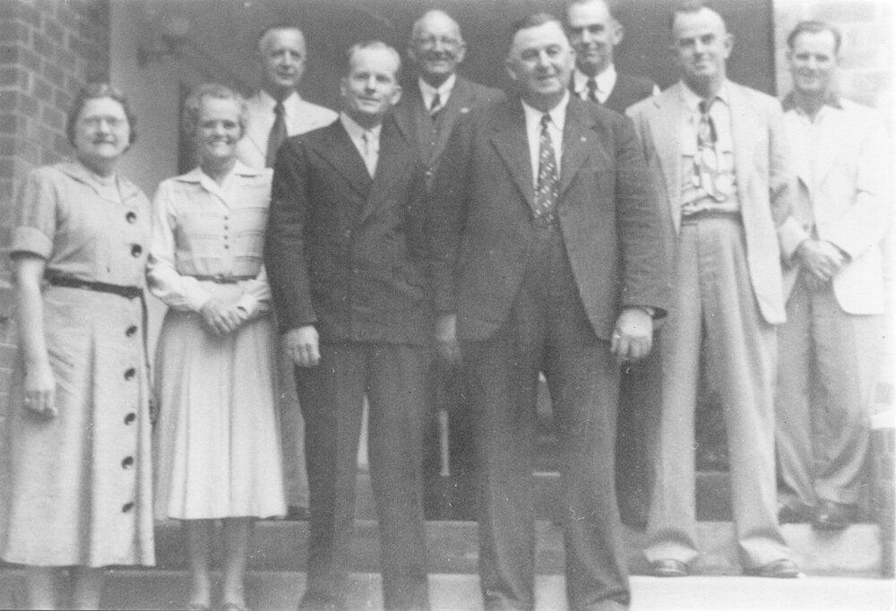 Officials at the opening ceremony of Coffs Harbour Golf Club, 3 May 1953
