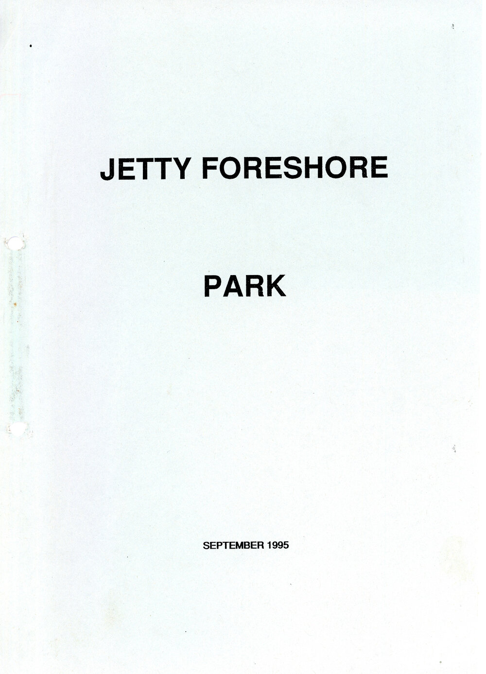 Jetty foreshore park, September 1995