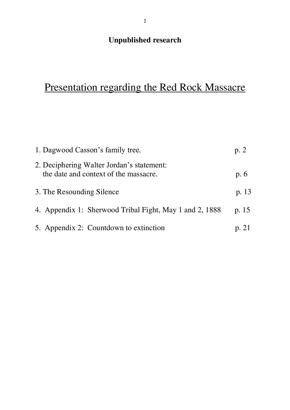 Presentation regarding the Red Rock Massacre, July 2018