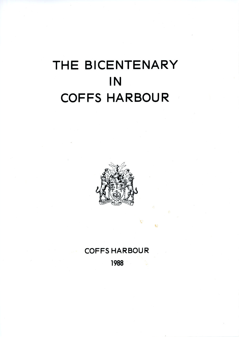 The Bicentenary in Coffs Harbour, 1988