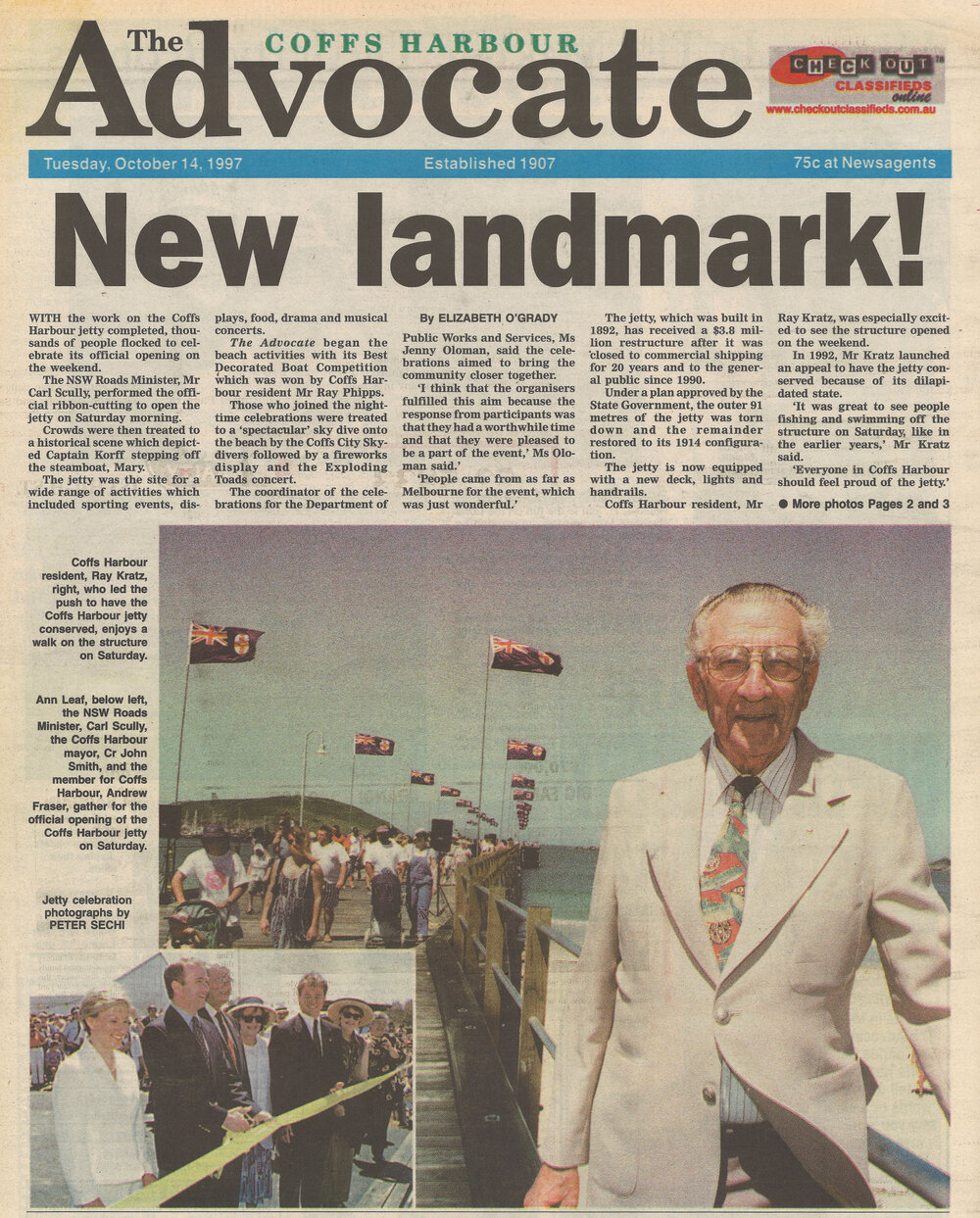 Jetty restoration completed, 14 October 1997