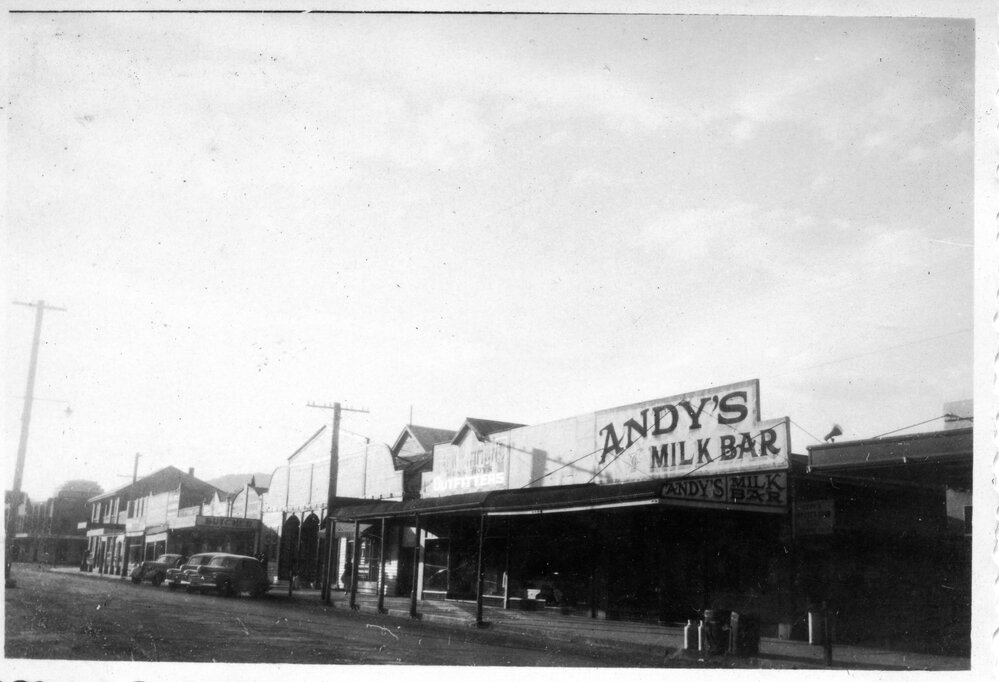 Anargiros (Andy) Norgiros Melittas&rsquo; Milk Bar in High Street Coffs Harbour, c.1955