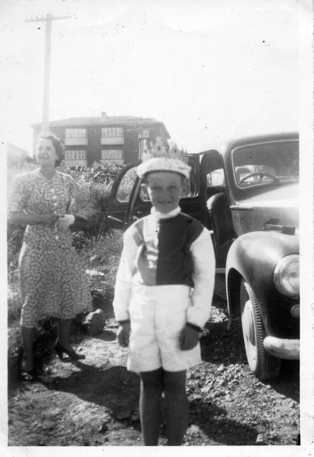 A Cow &amp; Gate Billy Cart "jockey" contestant, 21 October 1950