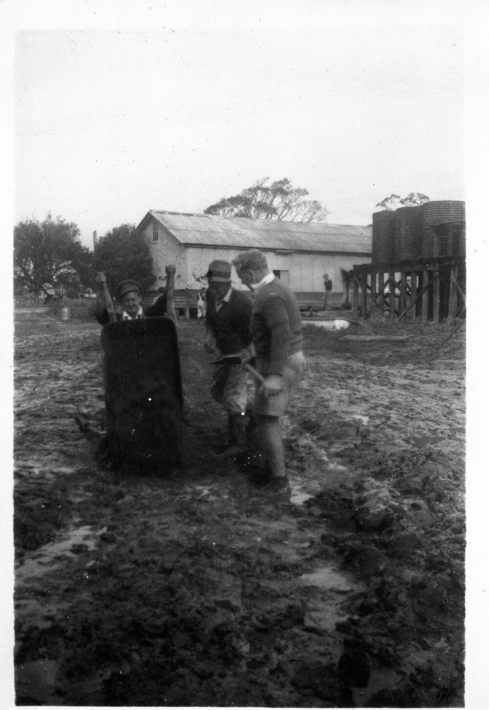 After the flood at Raleigh butter factory, c.1946