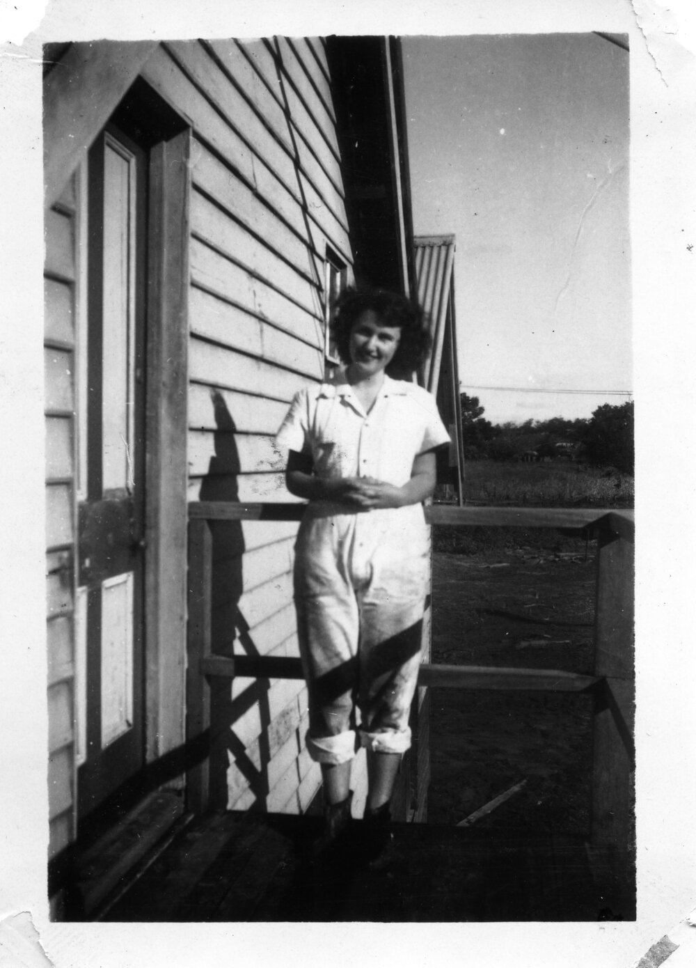 Fay Heber at Raleigh butter factory, c.1946