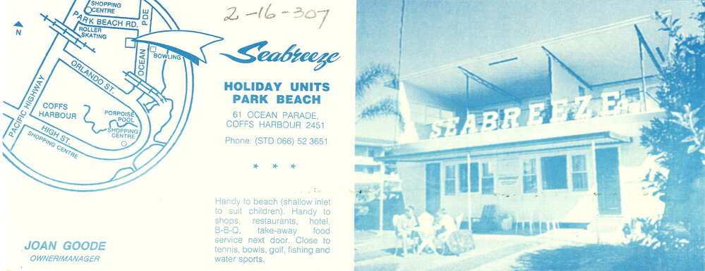 Flyer for Seabreeze Holiday Flats / Units