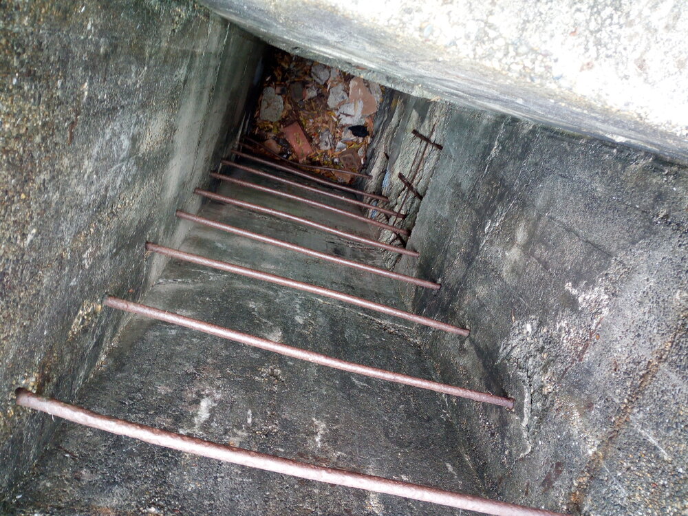 Outlet for the World War II bunker on Dowsett Drive, 27 September 2017