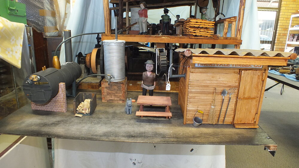 Parts for model timber mill, c. 2014