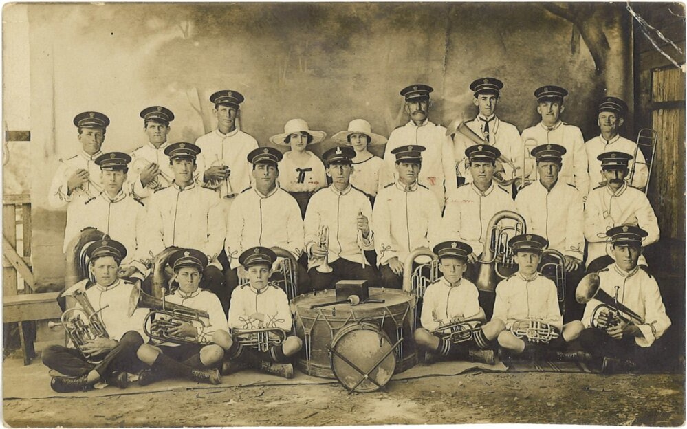 Picture postcard of Coffs Harbour Silver Band, mid 1920s