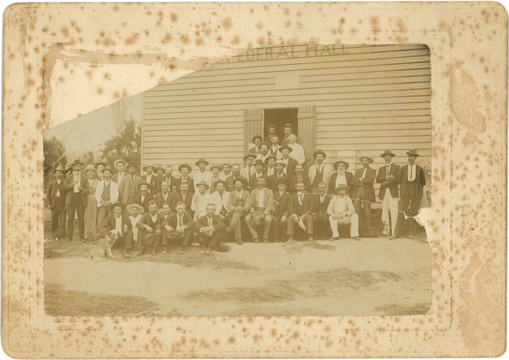 Coramba dairy farmers meeting at the Federal Hall, 10 February 1906