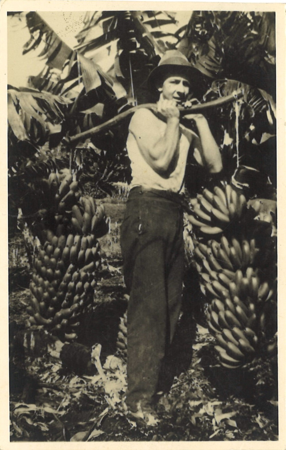 Man carrying bananas