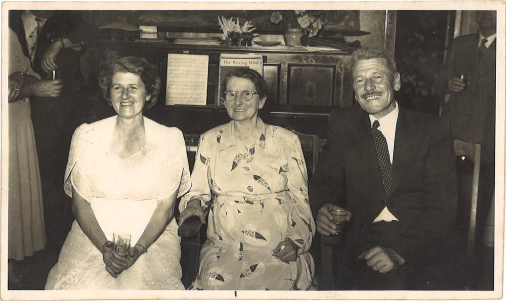 Adele and Don Patterson on their silver wedding anniversary, 1953