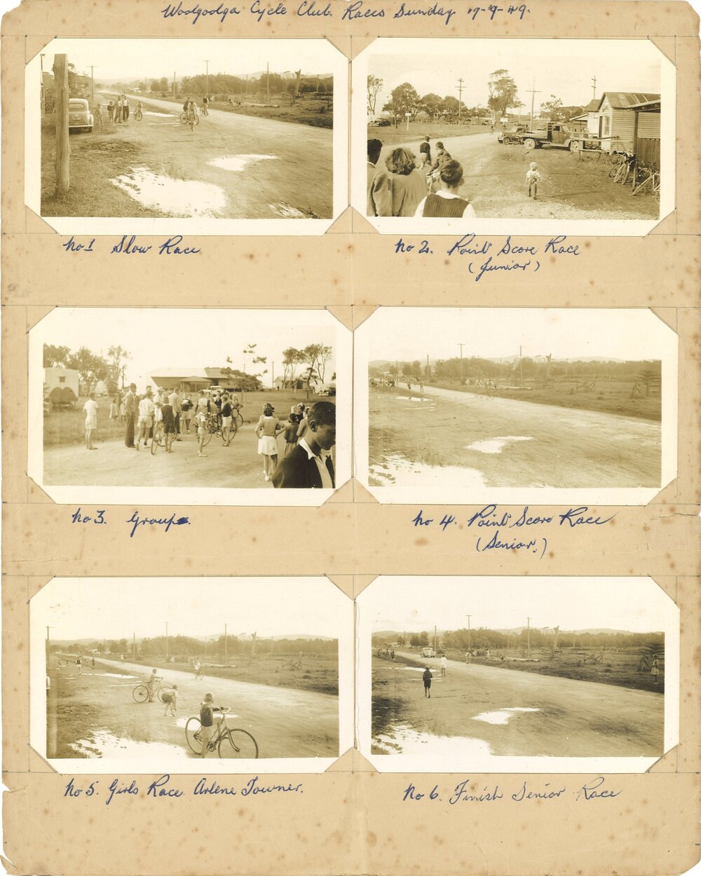 Woolgoolga Cycle Club Races, 1949