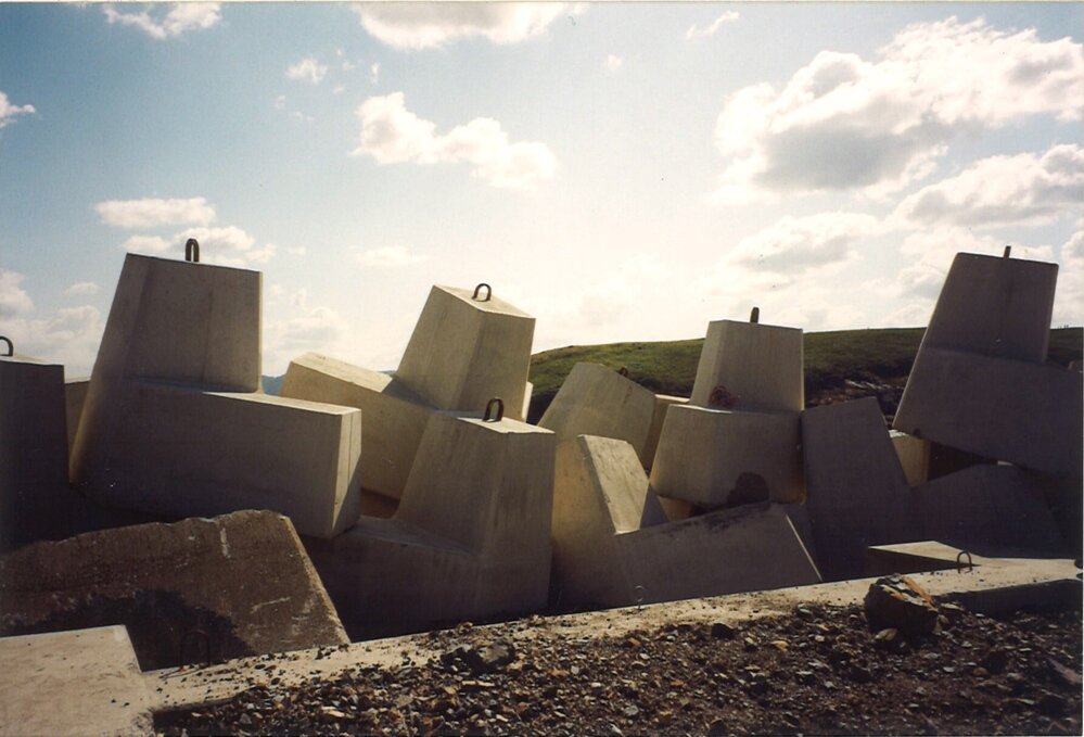 New concrete blocks at South Breakwall, Coffs Harbour
