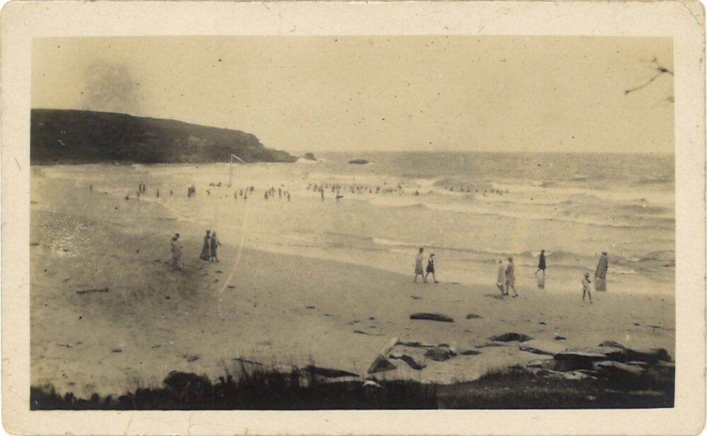 Beachgoers on Woolgoolga Beach
