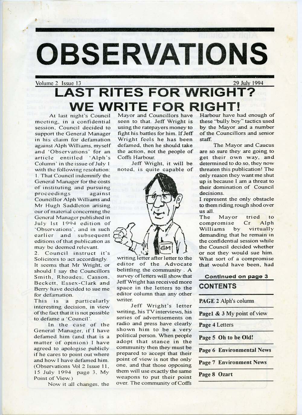Observations, 29 July 1994