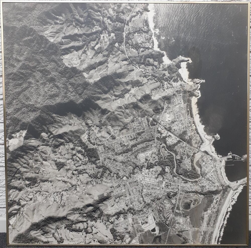 Aerial photograph of Coffs Harbour, pre 1980s