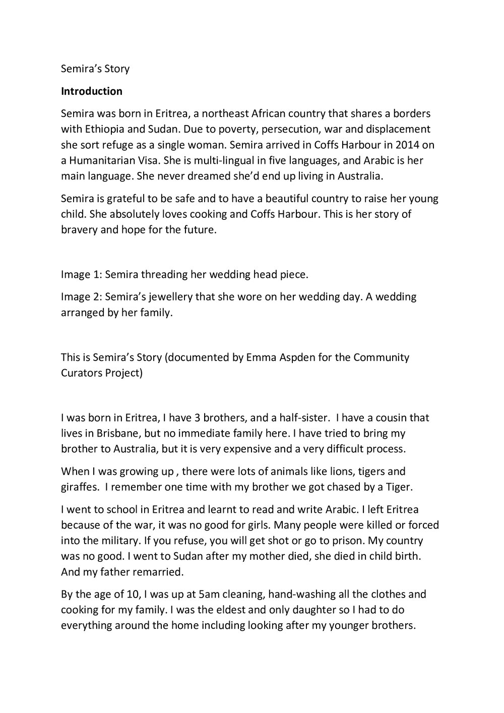 Semira's Story