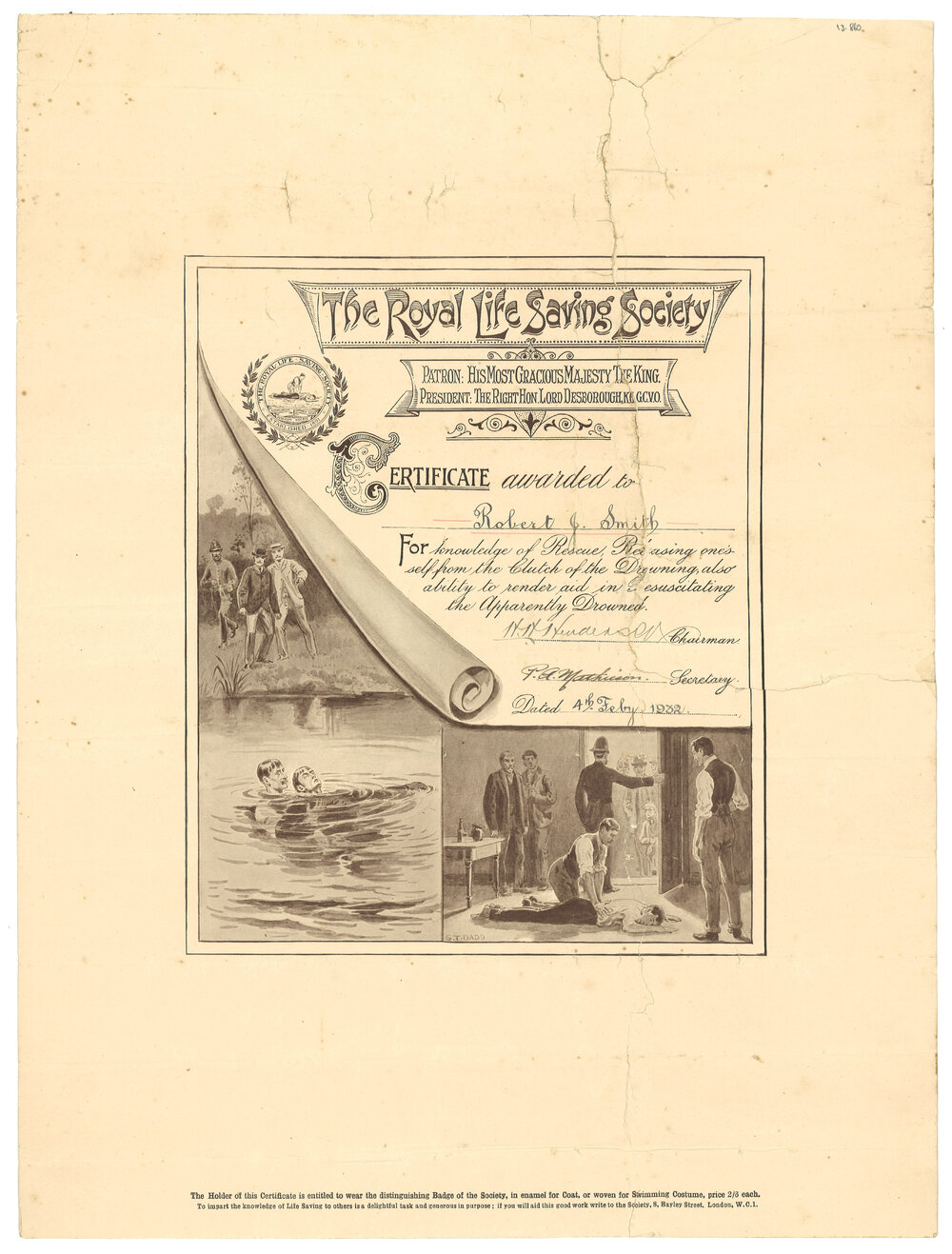 Royal Lifesaving Society Certificate
