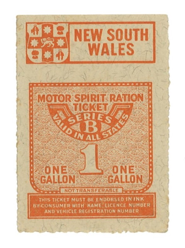 Motor Spirit Ration Ticket, 1940s