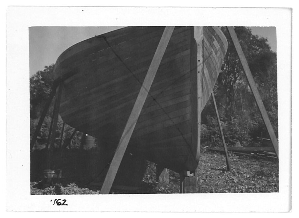 Boat under construction, c. 1957