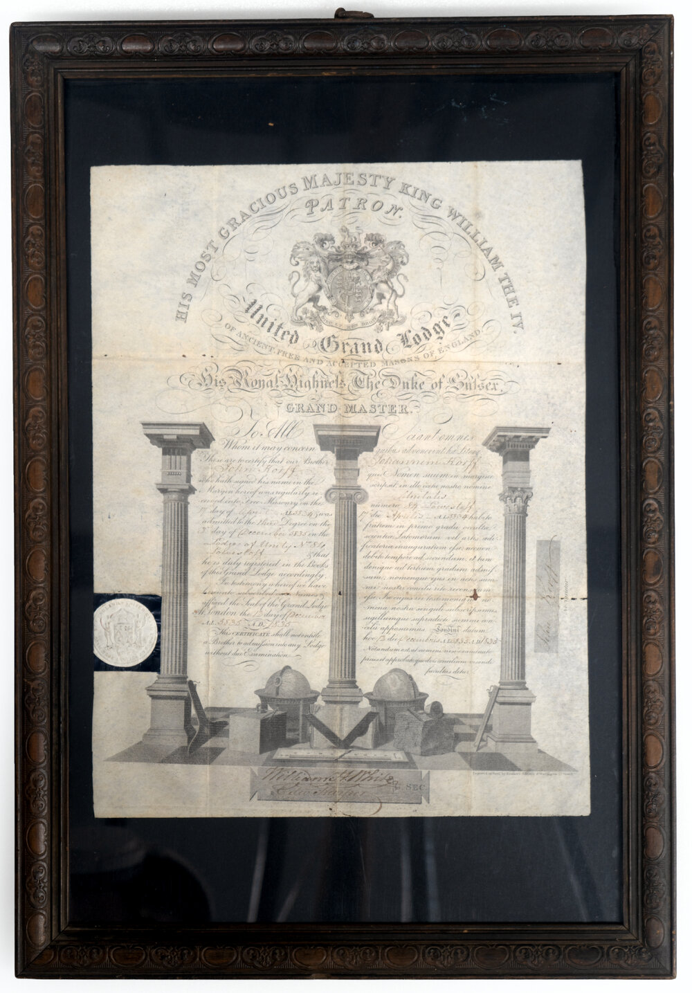 John Korff Grand Master Certificate