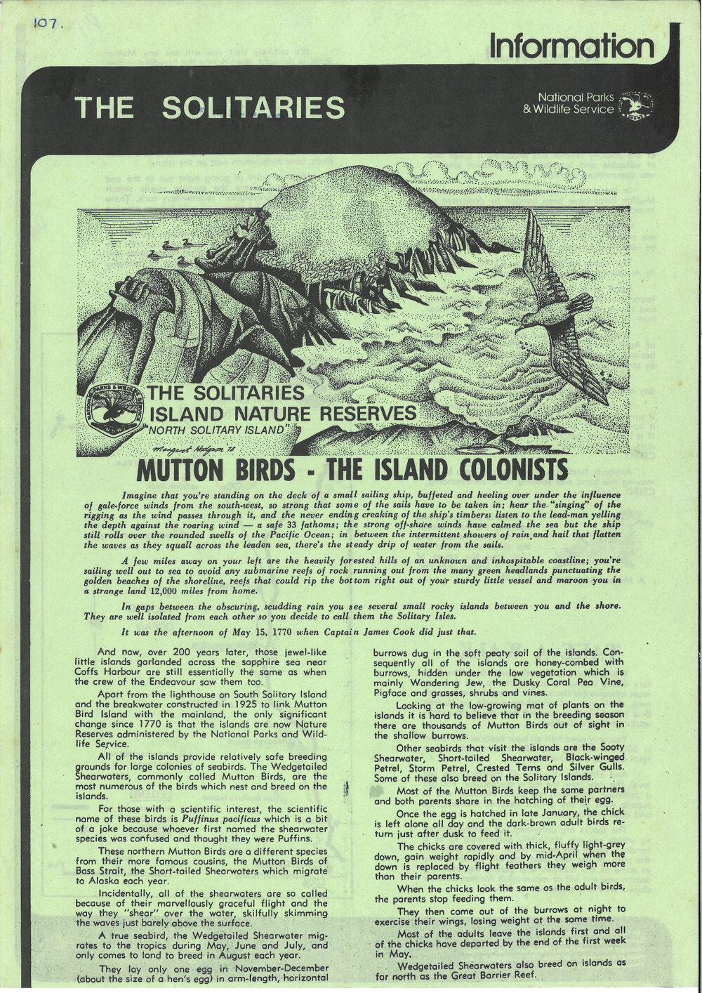 'The Solitaries' information sheet