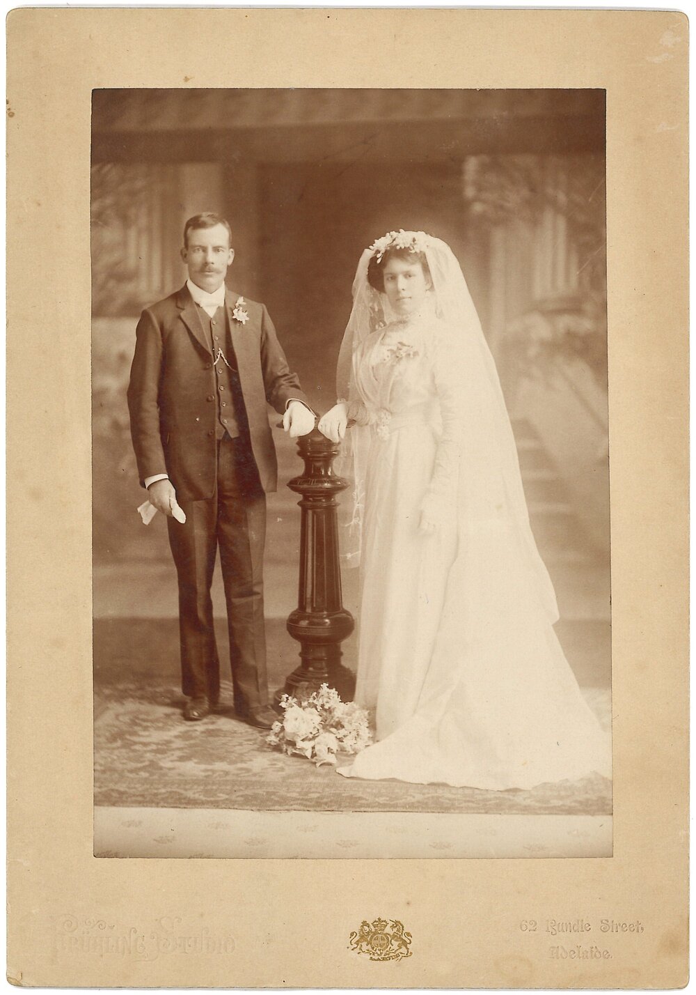 Wedding Portrait of Flora and Jim Flanagan