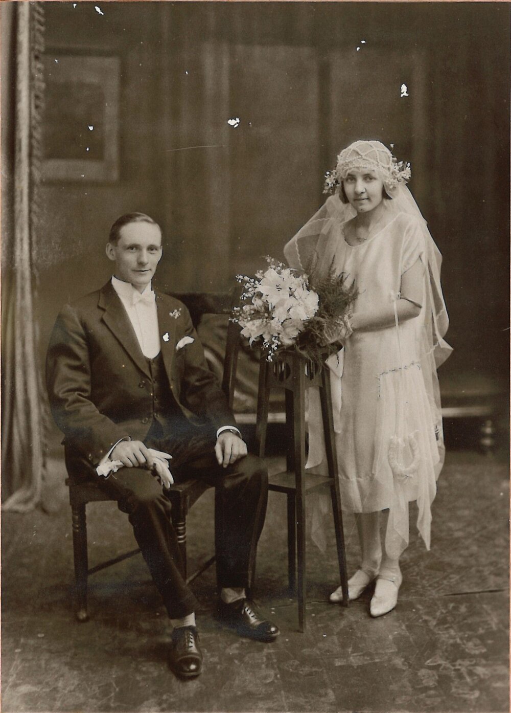 Wedding Portrait of Unknown Couple