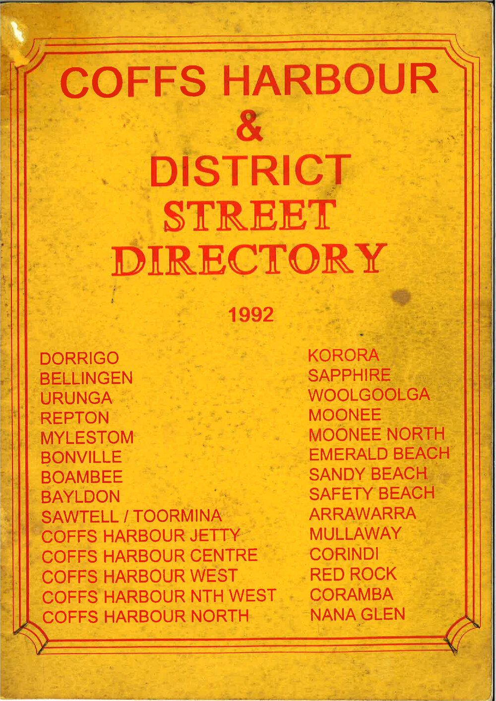 Coffs Harbour &amp; District Street Directory