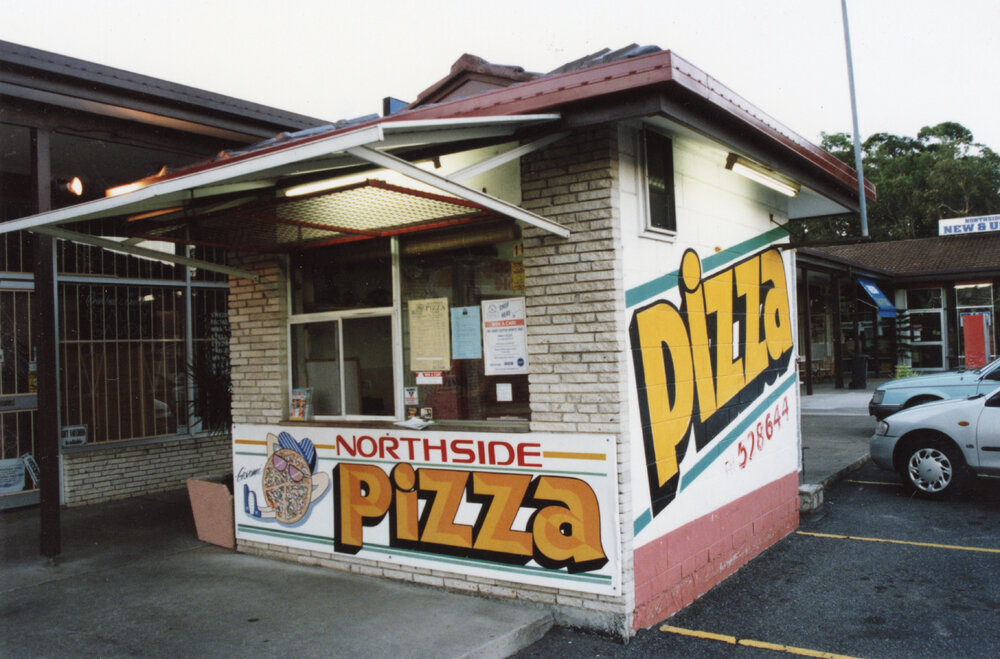 Northside Pizza kiosk, c. 1984