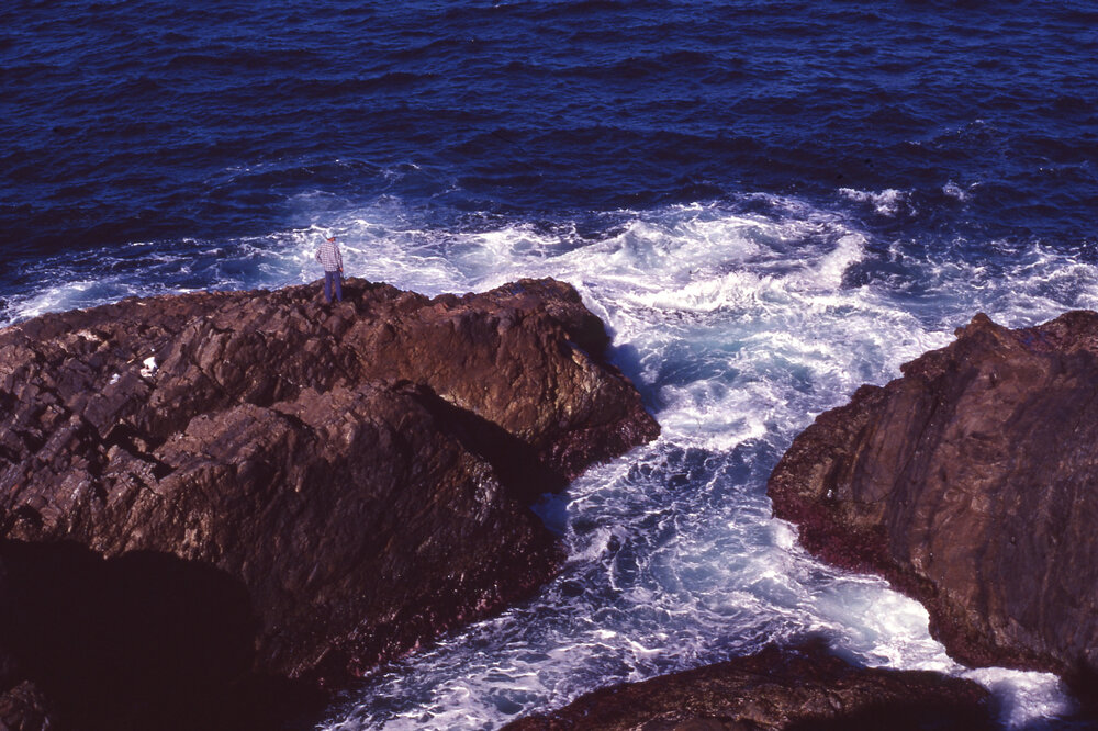 Fisherman on the rocks