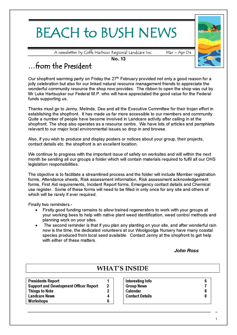 Beach to Bush News issue 13