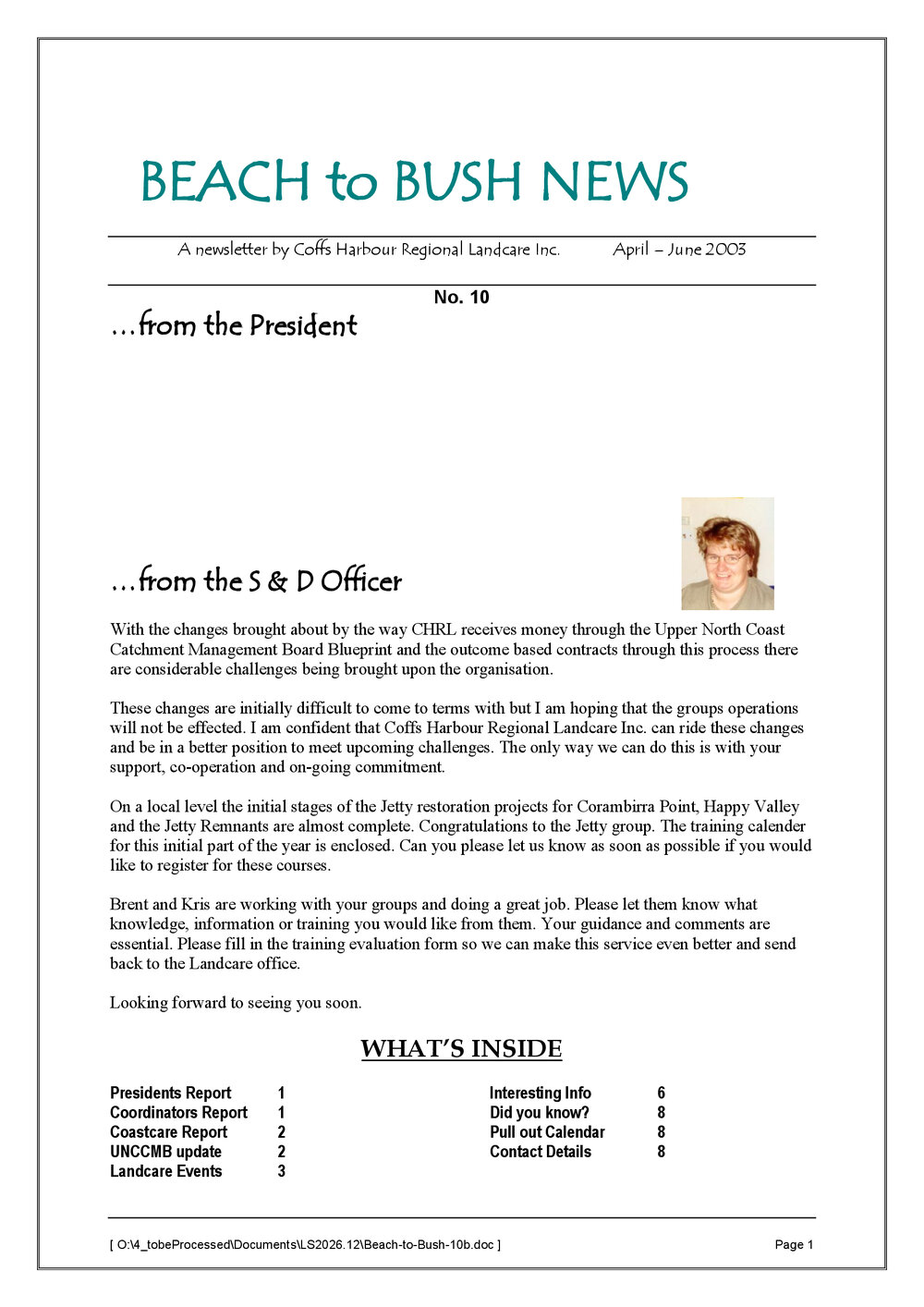 Beach to Bush News issue 10b