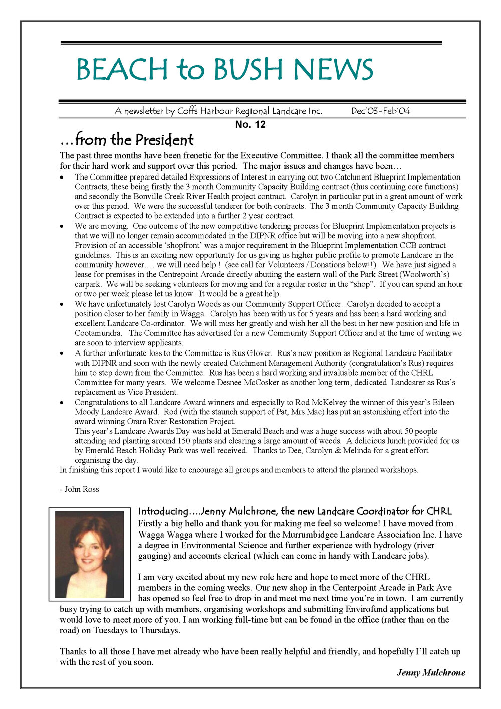 Beach to Bush News issue 12