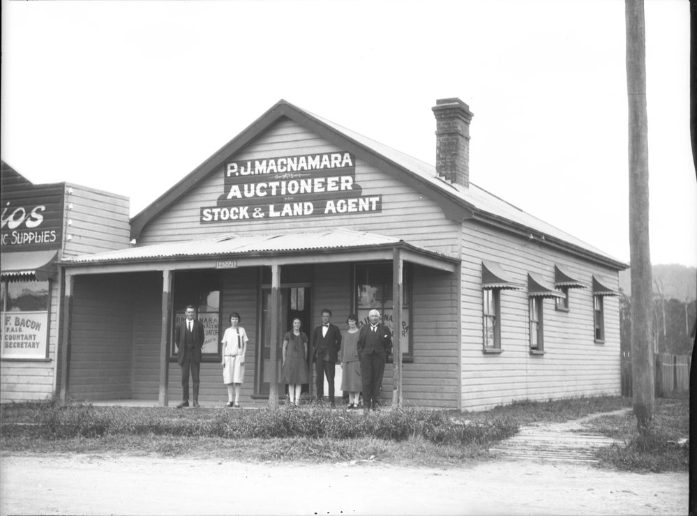 P. J. MacNamara's Auctioneers Office on High Street, 1920s
