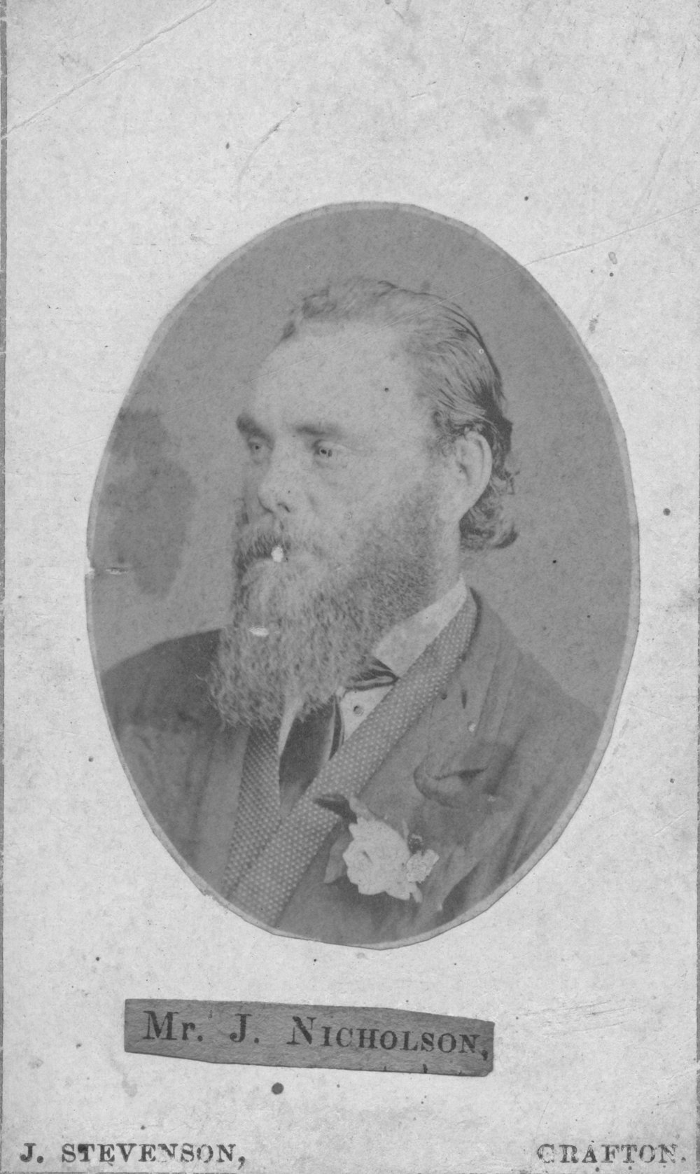 Portrait of Mr. J. Nicholson, 1880s