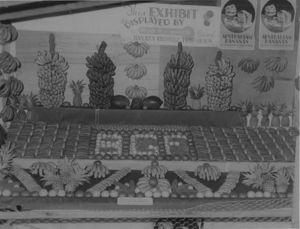 Display by the Coffs Harbour - Woolgoolga Branch of the Banana Growers Federation, c. 1959