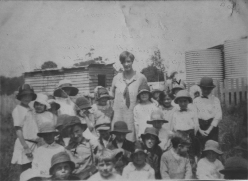 Miss Small and pupils of 2nd Class at Coffs Harbour Public School, c. 1927
