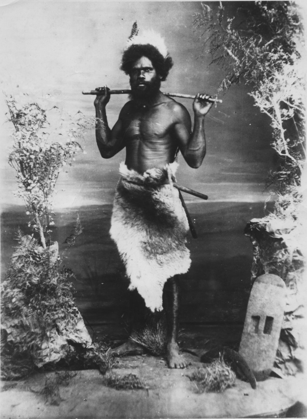 Portrait of Orara William in a studio setting, 1875