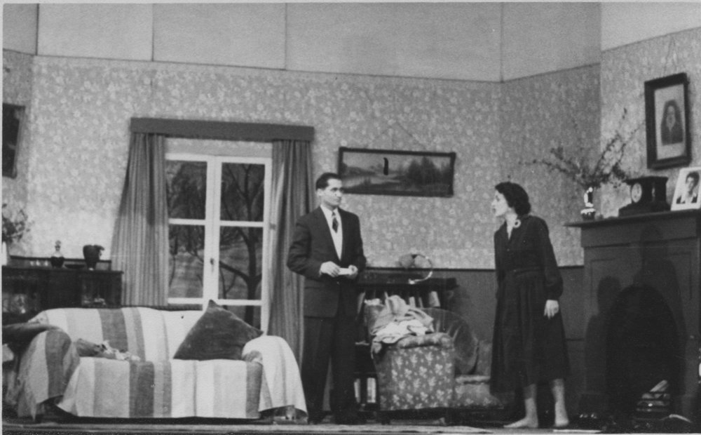 Two actors on stage, c.1950s