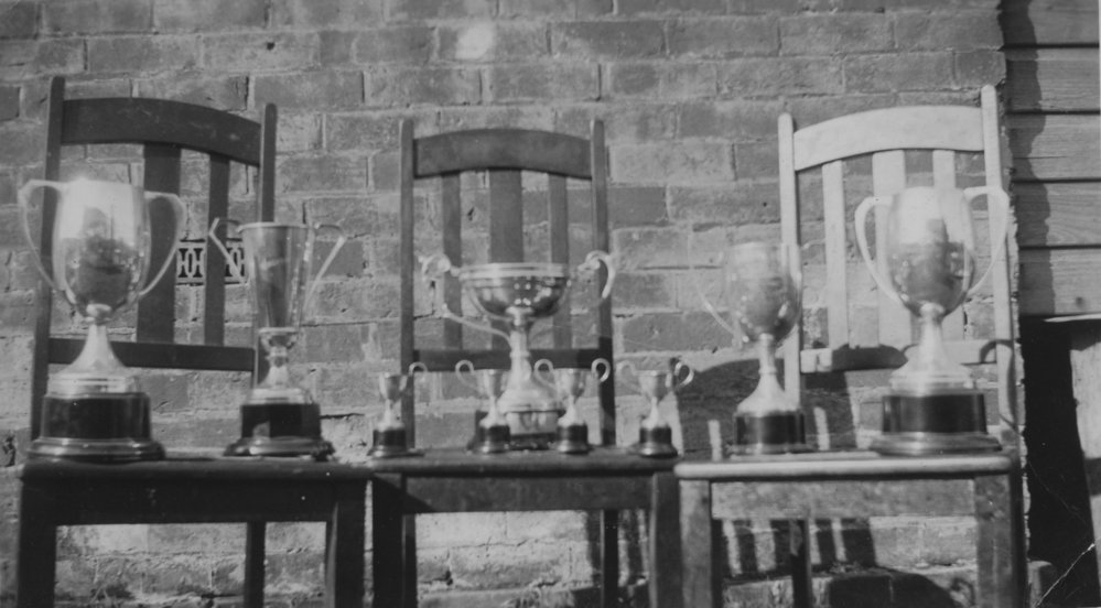 Prize cups won by the Coffs Harbour District Band, 1 March 1935 